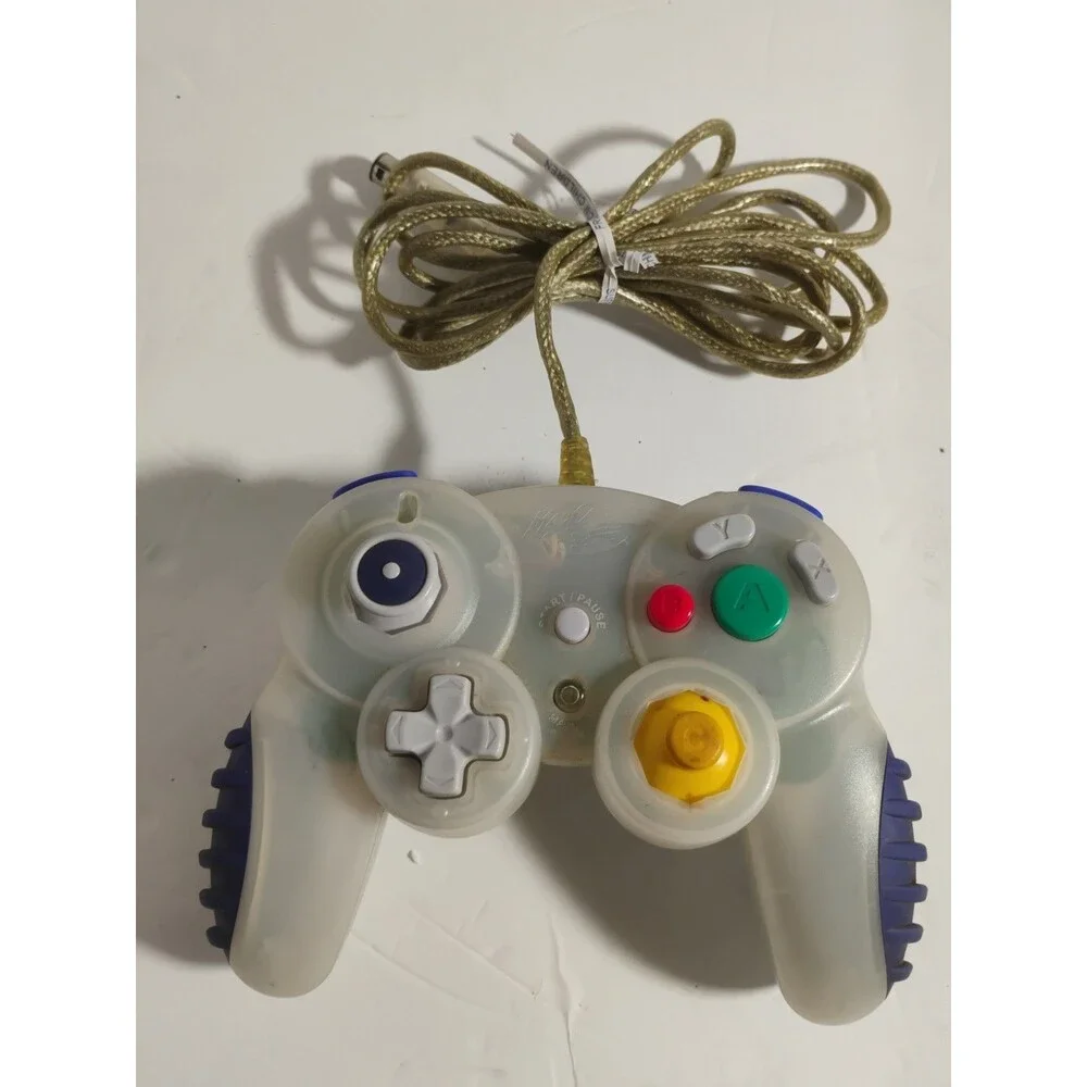 Clear MadCatz Nintendo GameCube Wired Controller #5626 Tested